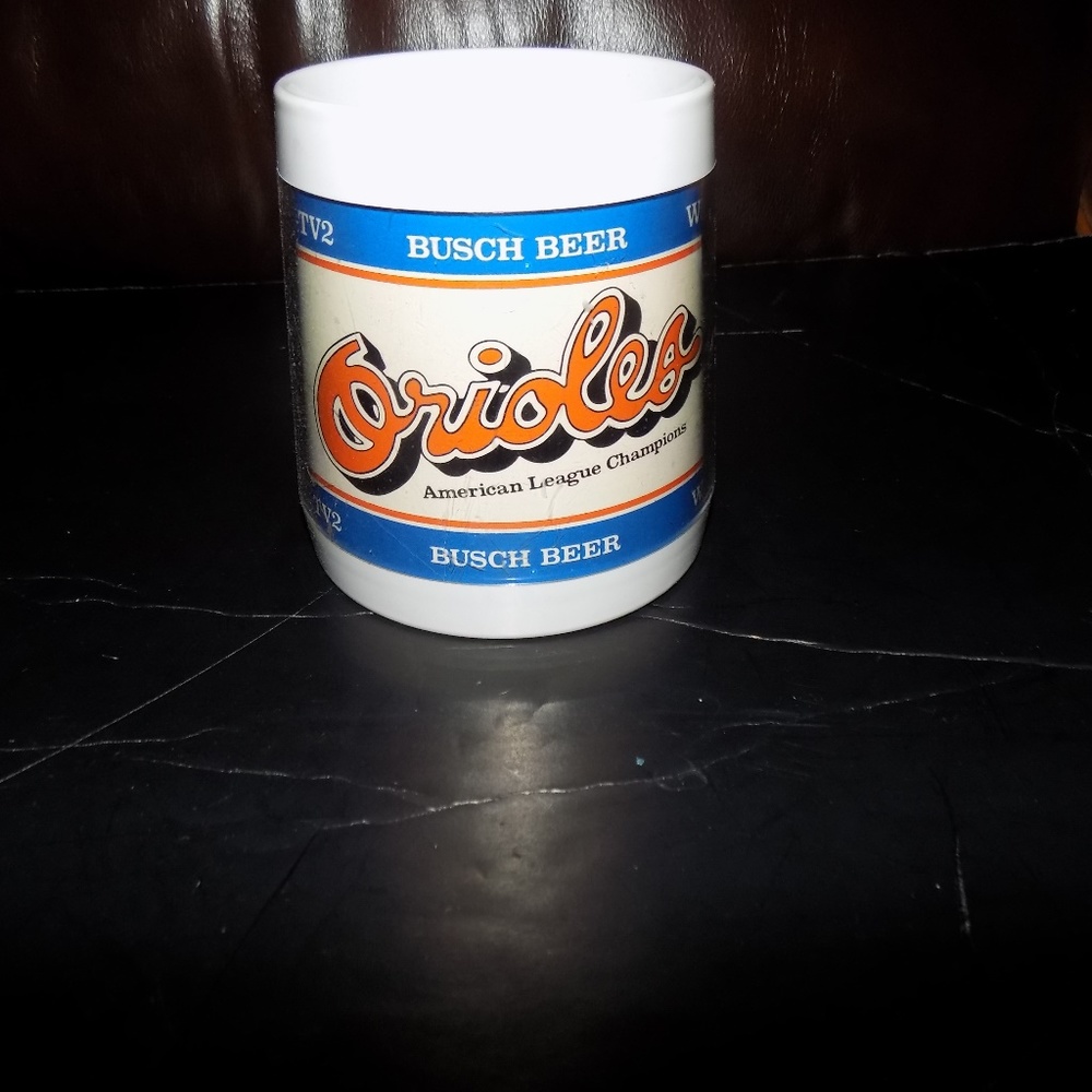 Vintage 1983 Baltimore Orioles Busch Beer Mug